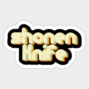 vintage color shonen knife Sticker